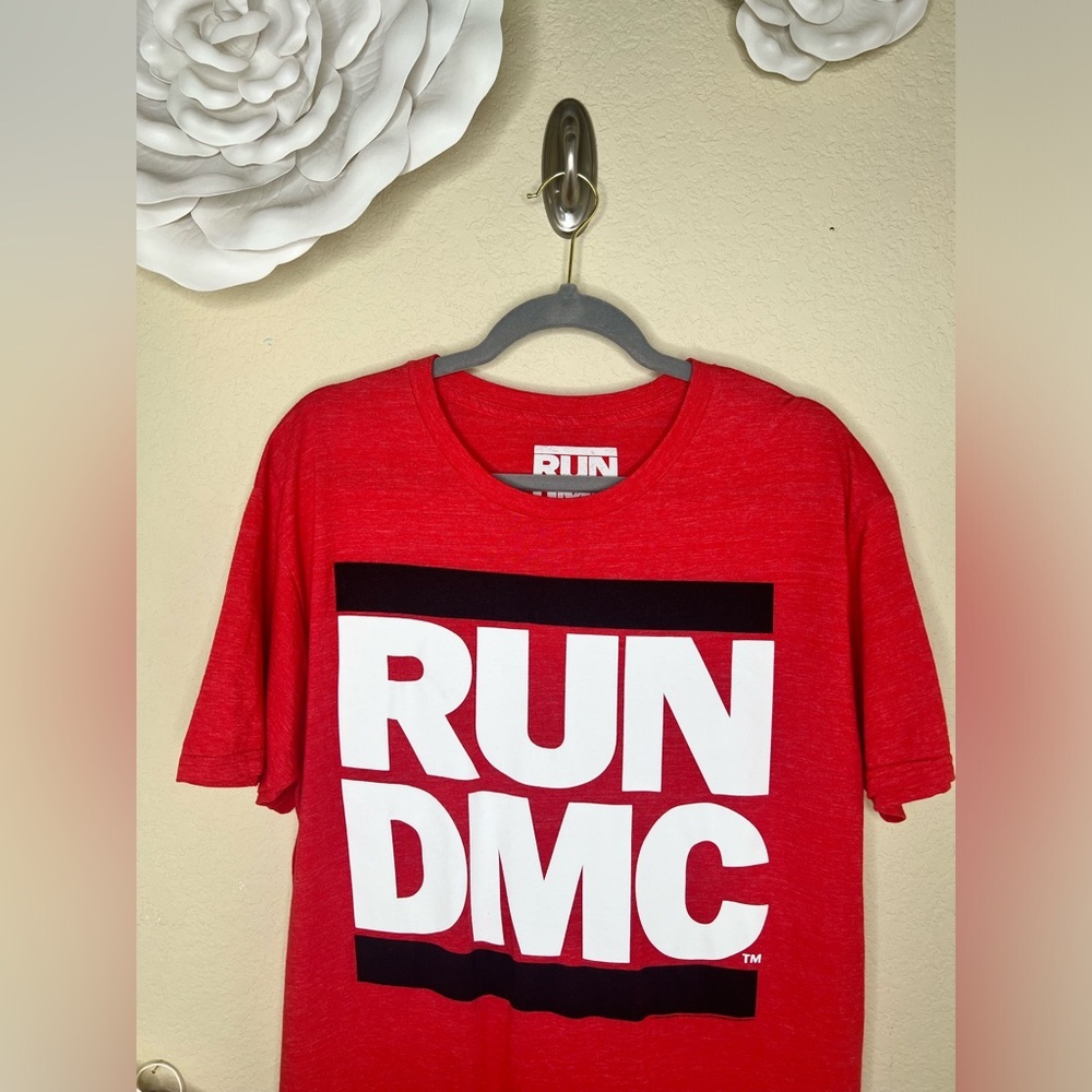 NTM: RUN DMC Red, White & Black Graphic Retro Unisex Style T-Shirt Sz L - Picture 3 of 13